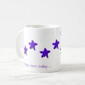 紫色の星のマグ コーヒーマグカップ (正面左)