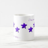紫色の星のマグ コーヒーマグカップ (中央)
