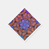 紫色の星オレンジ色の渦巻き旋回トリップ抽象芸術グローパーティー スタンダードカクテルナプキン (角)