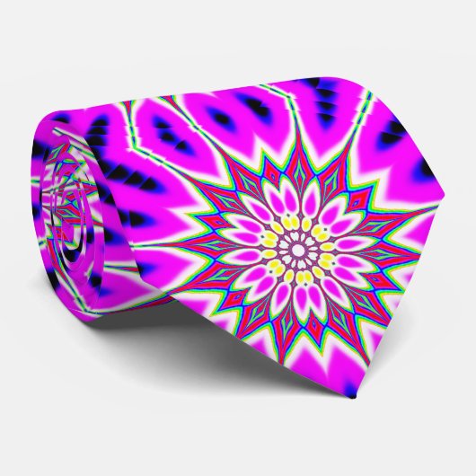 紫色の星ミラー ネクタイ (ロール)