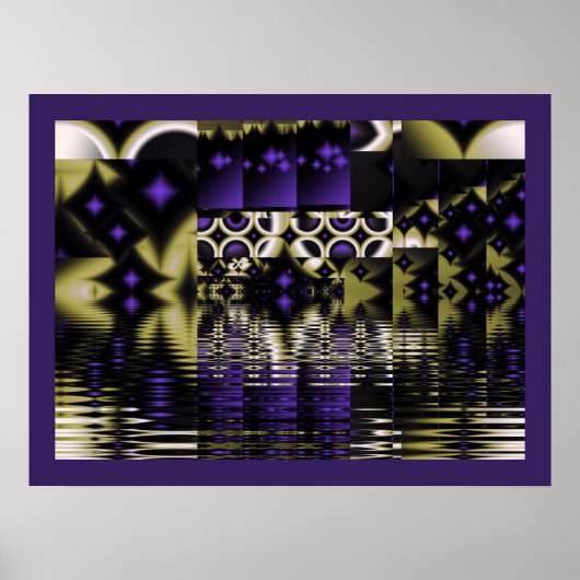 紫色の星反射 ポスター (正面)