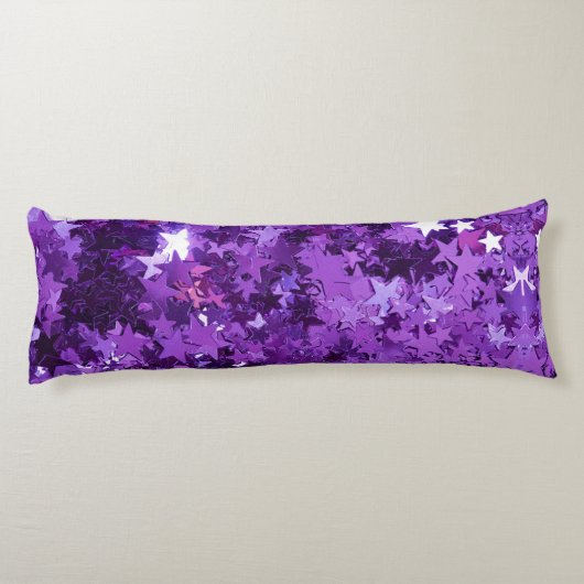 紫色の星抱き枕(名前の付いた、または名前のない) ボディピロー (裏面)