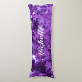 紫色の星抱き枕(名前の付いた、または名前のない) ボディピロー (正面縦)