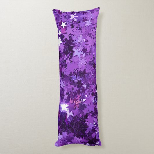 紫色の星抱き枕(名前の付いた、または名前のない) ボディピロー (裏面 (縦))
