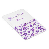 紫色の星'文字'フレキシブル磁石の垂直白 マグネット (右側)