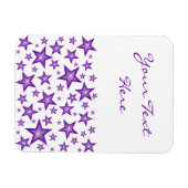 紫色の星'文字'フレキシブル磁石の垂直白 マグネット (横)