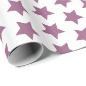 紫色の星模様の包み紙 ラッピングペーパー (ロールコーナー)
