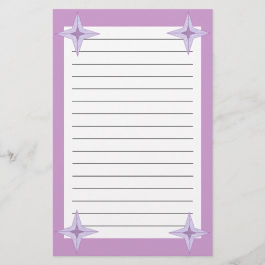 紫色の星 便箋 (正面)