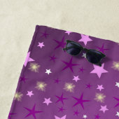 紫色の星，形，光沢，デザイン，グラフィック，最高の, ビーチタオル (インサイチュ)