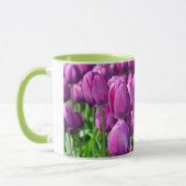 紫色の春のチューリップのコーヒー・マグ マグカップ (左)