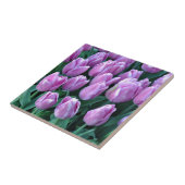 紫色の春のチューリップ タイル (側面)