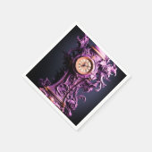 紫色の時計 スタンダードカクテルナプキン (角)