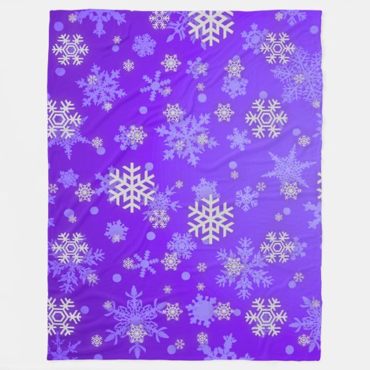紫色の曇りエレガンス フリースブランケット (正面)