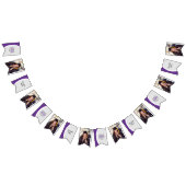 紫色の曲線フレームの写真の卒業 バンティングフラッグ (全)