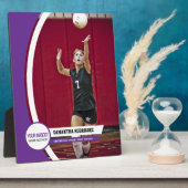 紫色の曲線フレームスクールフォトディスプレイ フォトプラーク (側面)