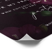 紫色の書道ペットのペットの好意のポスターのサイン ポスター (角)