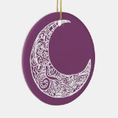 紫色の月 セラミックオーナメント (右)
