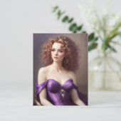 紫色の服を着た人 ポストカード (スタンド正面)