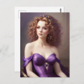 紫色の服を着た人 ポストカード (正面/裏面)