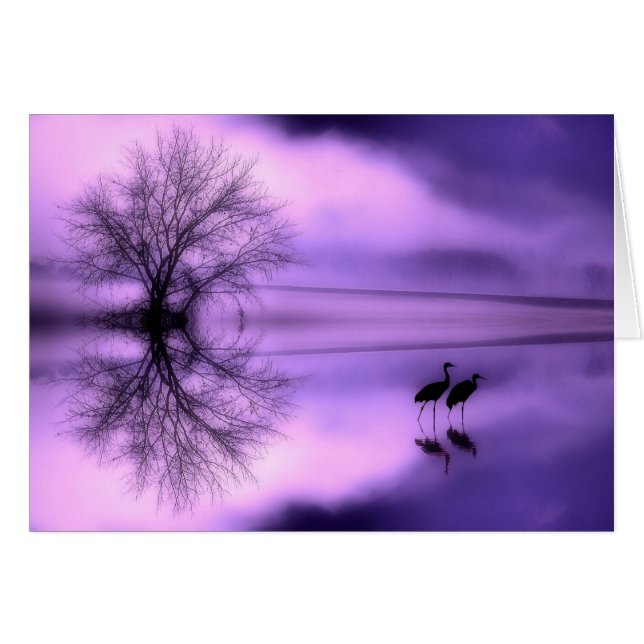 紫色の朝カード (正面横)