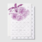 紫色の木の花の水の色の写真結婚の ベラム紙招待状 (オフセット (招待状))