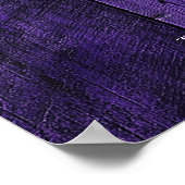 紫色の木製のストリングライト結婚のウェルカムサイン ポスター (角)