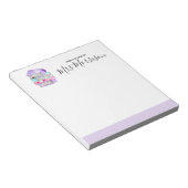 紫色の本先生ギフトノートパッド ノートパッド (アングル)