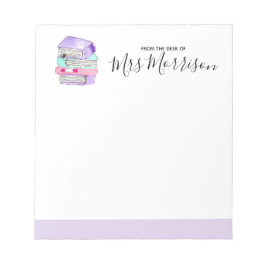 紫色の本先生ギフトノートパッド ノートパッド