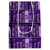 紫色の本棚ヴィンテージ本 ミディアムペーパーバッグ (裏面)