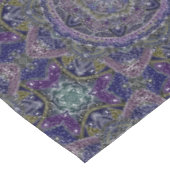 紫色の東の禅の曼荼羅の罰金の白いレース テーブルクロス (アングル)