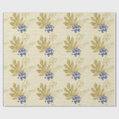 紫色の果実と離れ金ゴールドオン淡い色のイエロー ラッピングペーパー (フラット)