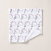 紫色の枝バスルーム用タオルセット バスタオルセット (ウォッシュタオル)