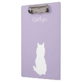 紫色の柔らかい子猫そして足 クリップボード (左)