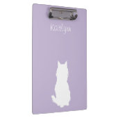 紫色の柔らかい子猫そして足 クリップボード (右)