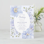 紫色の柔らかい花の開花 招待状 (スタンド正面)