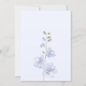 紫色の柔らかい花の開花 招待状 (裏面)