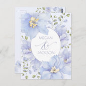 紫色の柔らかい花開花結婚の ポストカード (正面/裏面)
