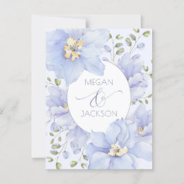 紫色の柔らかい花開花結婚の ポストカード