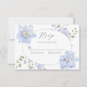 紫色の柔らかい花開花 出欠カード (正面)