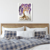紫色の柳の木のキャンバス印刷 キャンバスプリント (インサイチュ (寝室))