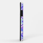 紫色の格子縞のモノグラムのカスタムのイニシャル Case-Mate iPhoneケース (裏面/右)