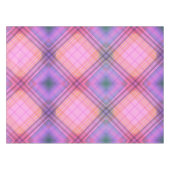 紫色の格子縞 テーブルクロス (正面(横))