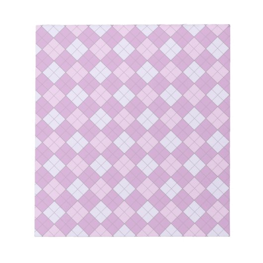 紫色の格子縞 ノートパッド (正面)