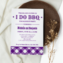 紫色の格子縞 | BBQ素朴婚約パーティ