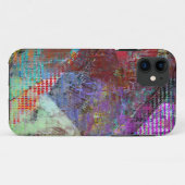 紫色の格子 Case-Mate iPhoneケース (裏面(横))