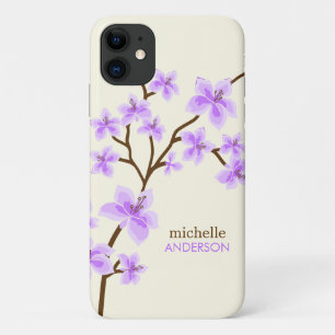 紫色の桜の木 iPhone 11 ケース