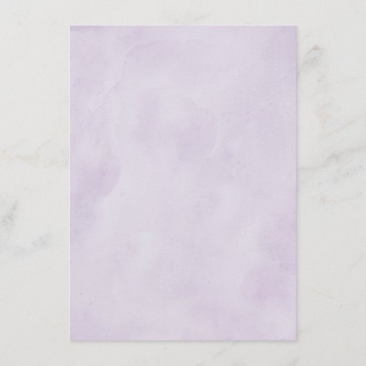 紫色の梅アイボリー金ゴールドフローラ幾何学的詳細 エンクロージャーカード (裏面)