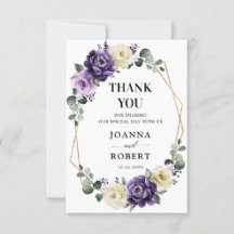 紫色の梅アイボリー金ゴールドフローラ幾何結婚の