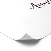 紫色の梅ピンク牡丹なしシーティングプラン結婚ズ ポスター (角)