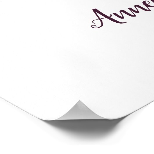 紫色の梅ピンク牡丹なしシーティングプラン結婚ズ ポスター (角)